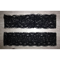 2 Kanten Kousenbanden: Rood, Wit of Zwart