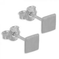 Vierkant - Oorbellen - Zilver 925 - 4 of 6 mm - Z4764