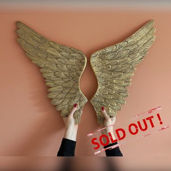 Vleugels - Bronskleurig - voor aan de muur (72x62cm)