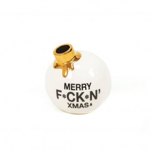 Kerstbal Vaas - MERRY F*CK"N X-MAS - HouseVitamin