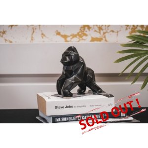 Gorilla Beeld - Geometrisch Zwart -16x9x15cm - HouseVitamin