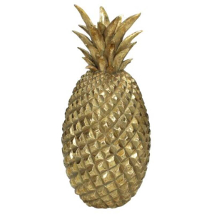 Kaarsenhouder - Ananas Goud 11x11x26cm