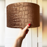 Cilinder kap- Croco - Warm Goud/ Bruin - ø35