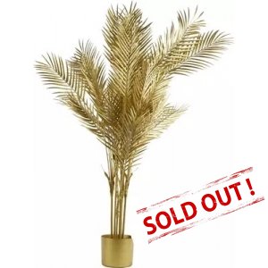  Ornament in pot 70 cm - Palmtree metallic goud - Light & Living