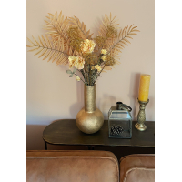 Vaas + Bloemen - Goud/ Geel