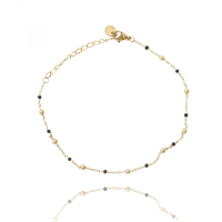 Enkelbandje - Bolletjes - Goudkleurig - Chirurgisch Staal 