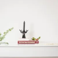 Rendier Kandelaar - Zwart - 11x6x11 cm - HouseVitamin