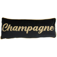 Kussen - Champagne - Zwart/ Goud - 8x30x80cm