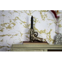 Pistool Kandelaar - Goud - 12x12x5cm - HouseVitamin 