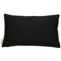 Kussen - Xmas - Zwart/ Goud - 8x50x30cm