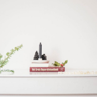 Kandelaar - Kerstboom-Huisje - Zwart - HouseVitamin