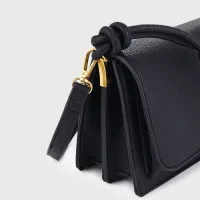 Zwart - Schoudertas crossbody tas met vakjes