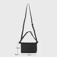 Zwart - Schoudertas crossbody tas met vakjes