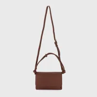 Bruin - Schoudertas crossbody tas met vakjes