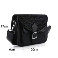 Zwart - Dierenprint schouder tas 