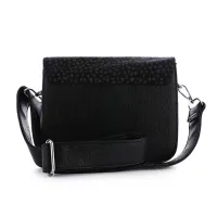 Zwart - Dierenprint schouder tas 