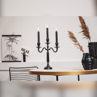 Chandelier Kandelaar - Zwart - 23x9x31 - HouseVitamin