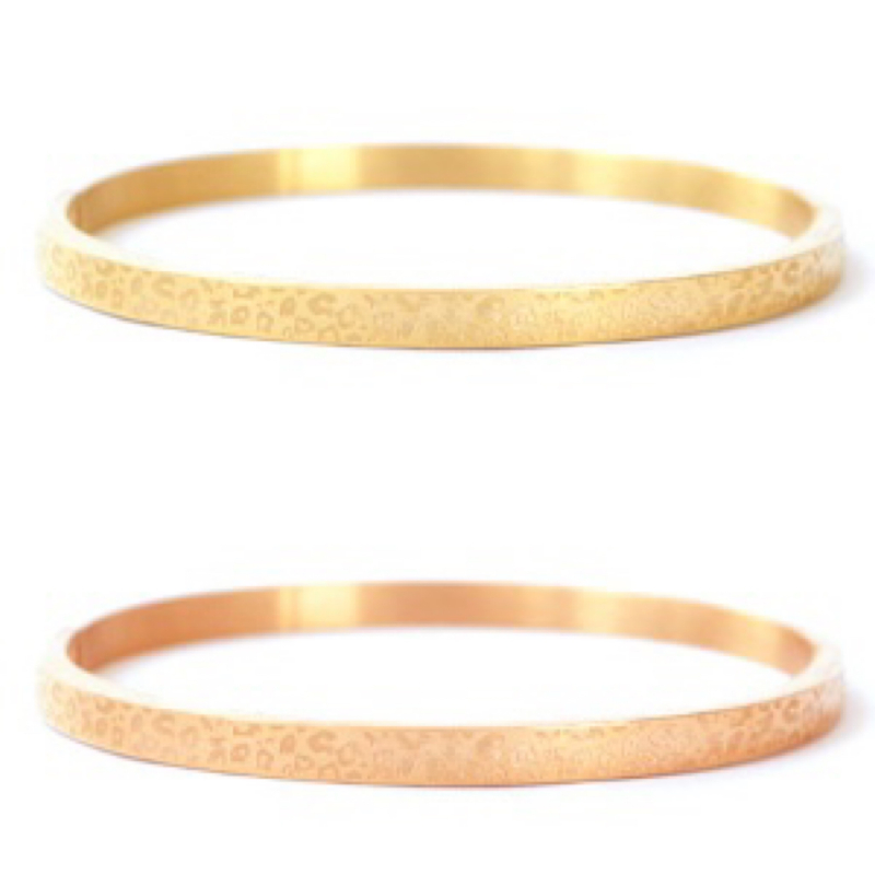 Leopard print - Armband 4mm - Goud of Rosé Goud