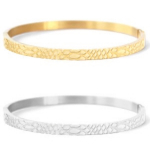Snake print - Armband 4mm - Goud of Zilver