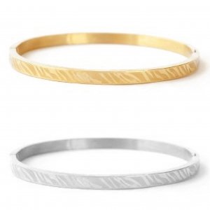 Zebra print - Armband 4mm - Goud of Zilver