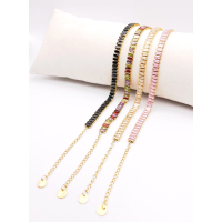 Zirkonia 6mm - Stainless steel - diverse kleuren - armband - 82475/76/77/78