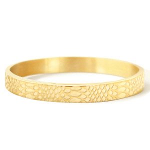 Snake print - Armband 8mm - Goud