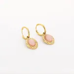 Oorbellen met natuursteen BOHO - Pink - JE19484