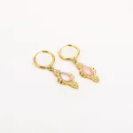 Natuursteen oorbellen BOHO - Pink - JE19495