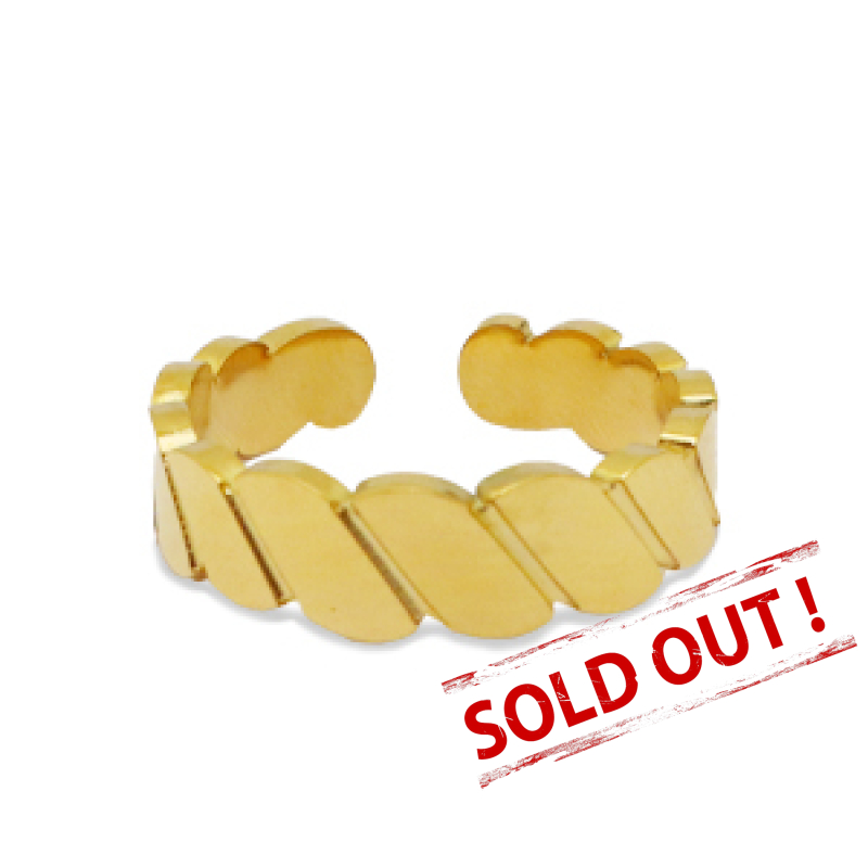 Goud - Ring - Stainless steel - (329)