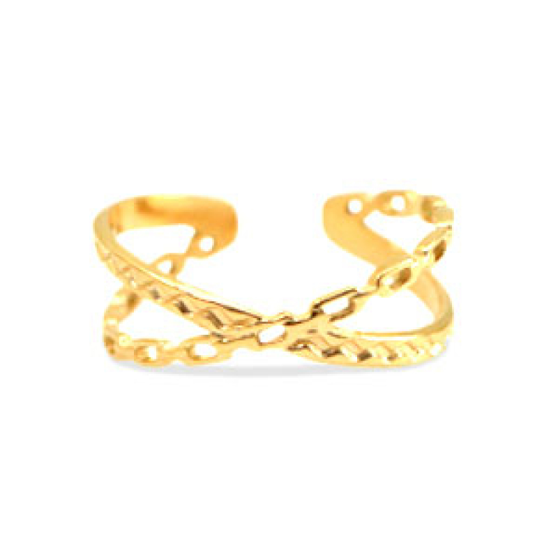 Goud - Ring - Stainless steel - (423)