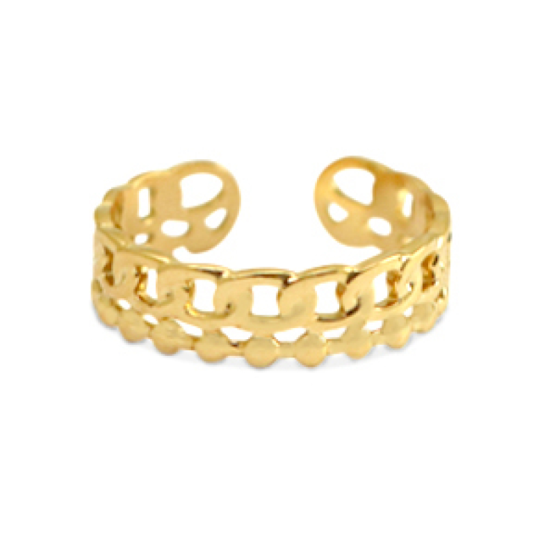Goud - Ring - Stainless steel - (427)