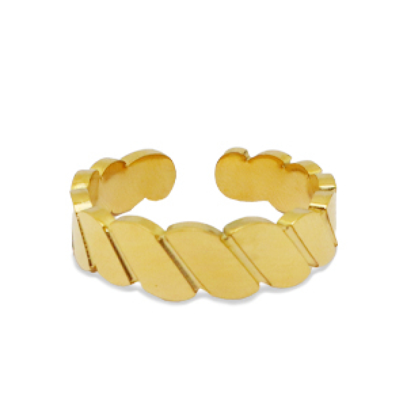 Goud - Ring - Stainless steel - (329)