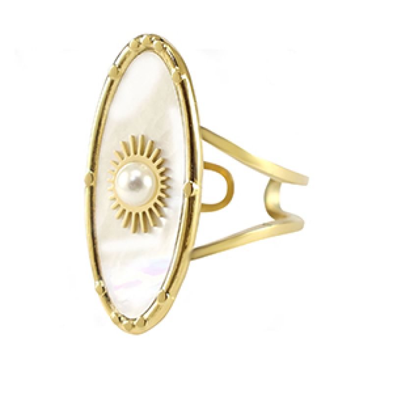 Goud - Ring - Stainless steel - (547)