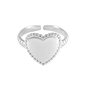 Zilver - Ring - Stainless steel - (554)