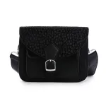 Zwart - Dierenprint schouder tas 