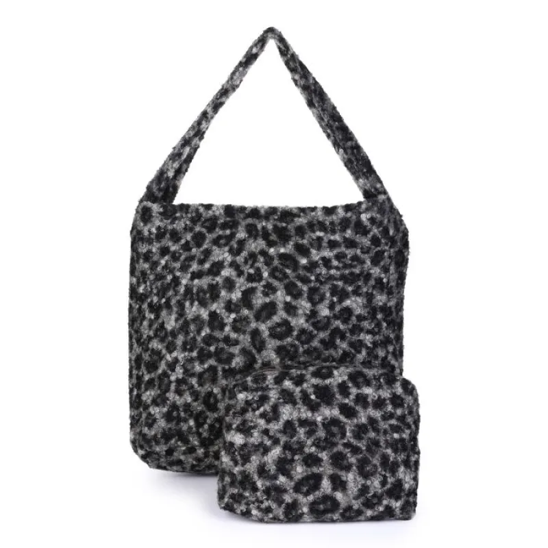 Shopper - Leopard Grijs 