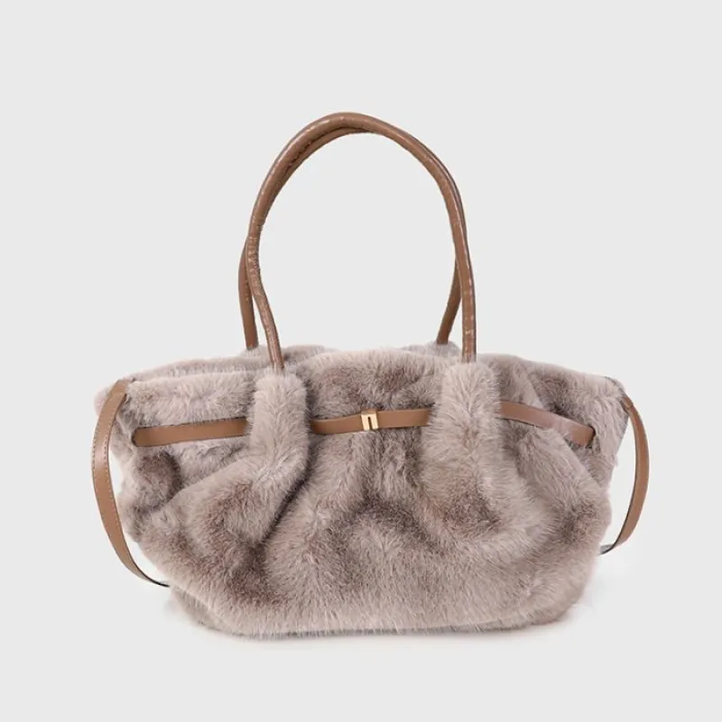 L.KHAKI - Dames tas met faux fur