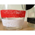 2 Kanten Kousenbanden: Rood, Wit of Zwart