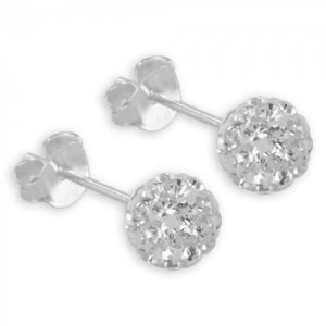 Studs Crystal White - 6 of 8 mm - Oorbellen - Zilver 925 - Z4229