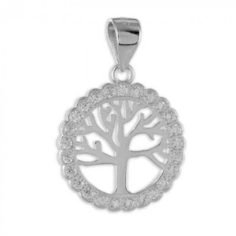 Hanger: Boom - Zilver - 25 Zirconia - Zilver 925