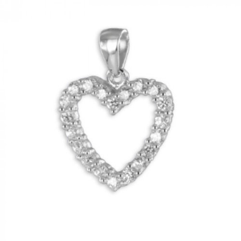 Hanger: Hartje - 20 Zirconia - Zilver 925