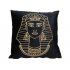 Velvet Sierkussen - 45x45cm - Zwart/Goud Egypte